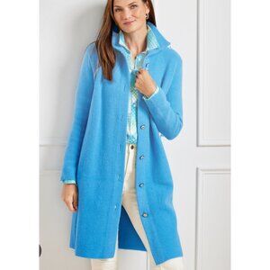 Talbots 2023 Stand Collar Oversized Button-Down Duster Coatigan SMALL